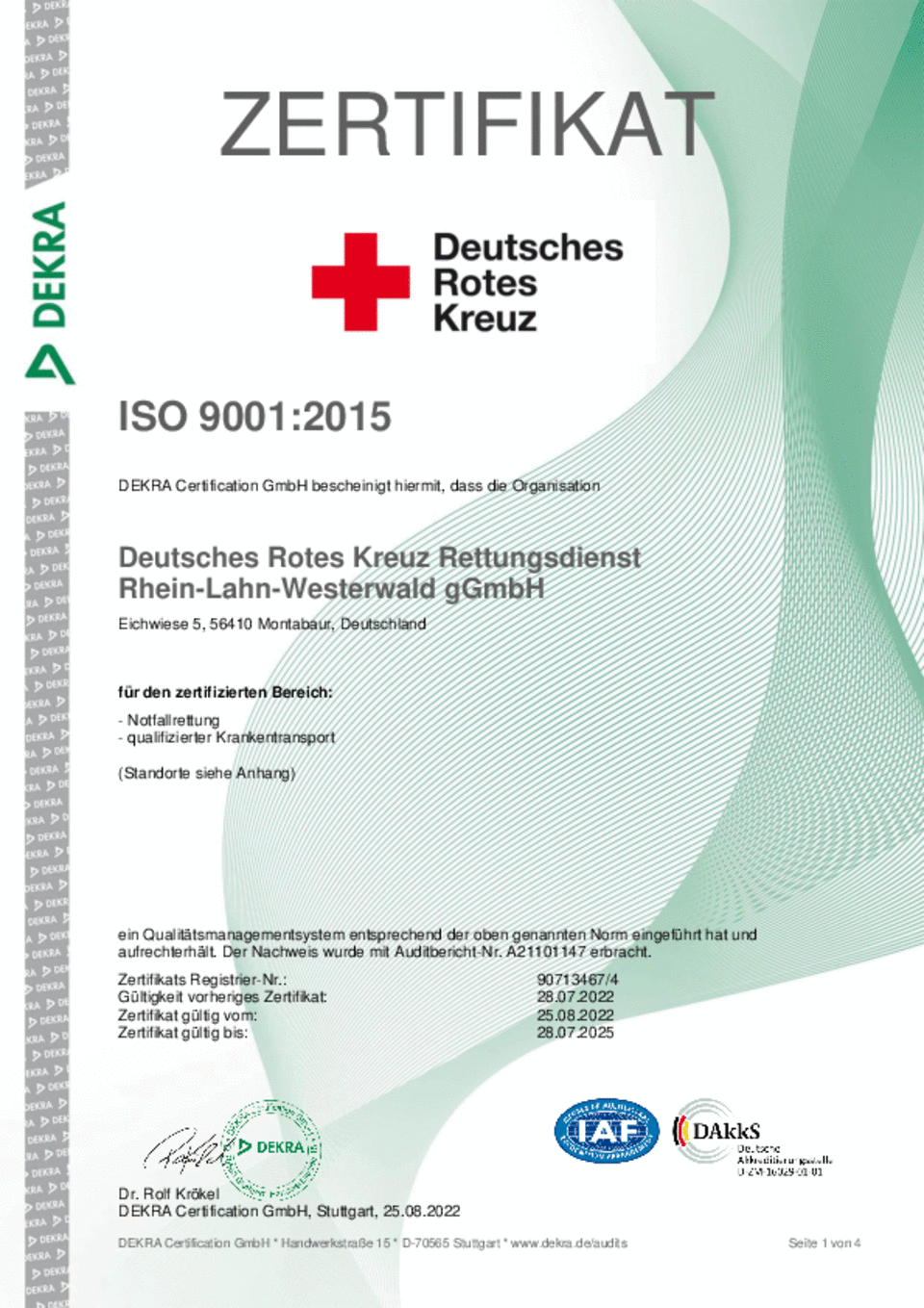 ISO9001 Zertifizierung 2022